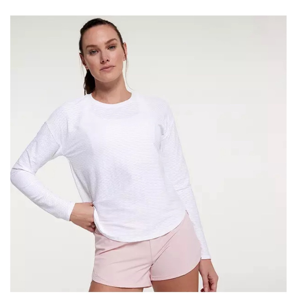 Calla Renew Long Sleeve White Top Medium